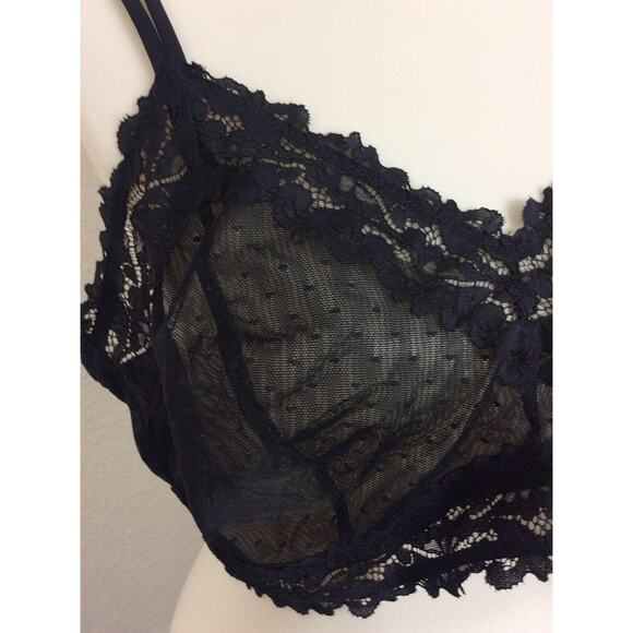 Savage x Fenty Lingerie Bra Lace Trim Swiss Dot Sheer - Picture 3 of 11
